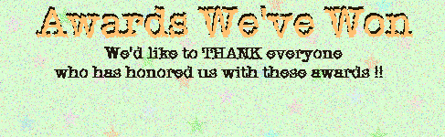 Thank-You for these wonderful awards