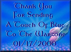Thank you For Sending A Touch of Blue To The Warzone