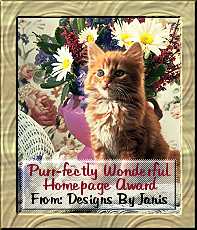 Purr-fectly Wonderful Homepage Award