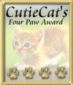 CutieCat's Four Paw Award