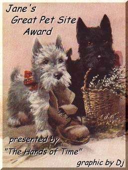 Janes Great Pet Site award