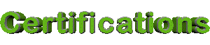 Certifications