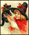 Victorian girl and cat
