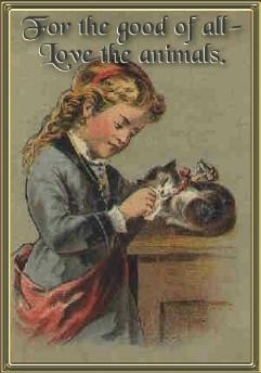 Victorian girl and cat