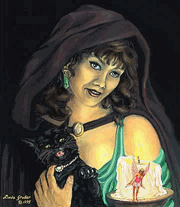 Sorceress and black cat