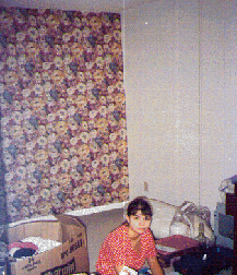 Nicole unpacking, after painting & wallpapering.  By the way, Nicole just found out her baby is a boy - Garreth due 9/27/98