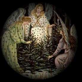angels in 
forest