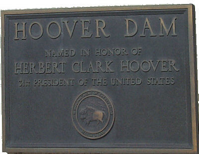 Hoover Dam Plaque