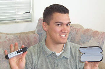 Jason, with his new digital tire pressure gauge