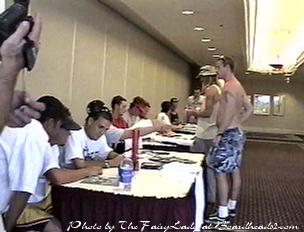 Pros sign autographs