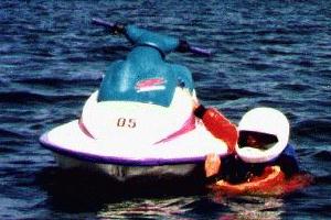 Underwater stuntman and friend