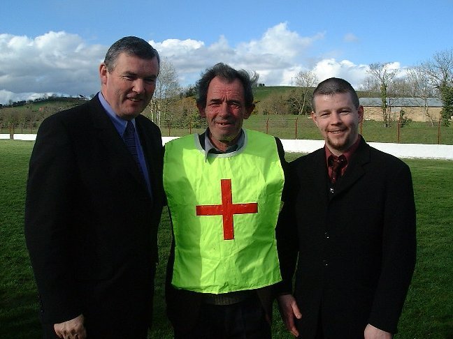 GAA President, sean McCague, Ned Markey and Willie Moen