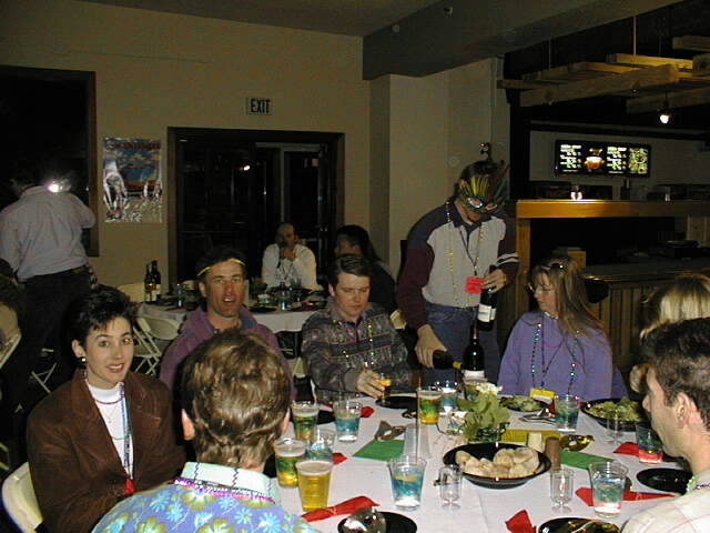 At dinner.