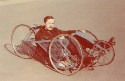 Springtime 1990. Vadim on tricycle Scorpion II