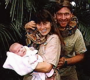 Steve, Terri, and their baby, Bindi Sue.