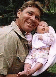 Bindi with her dad.