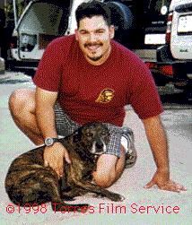  Joseph with Sui, Steve's dog.
