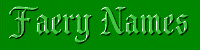 Faery Names