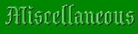 Miscellaneous information