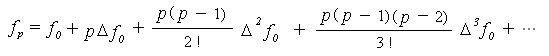 Newton's forward interpolation formula
