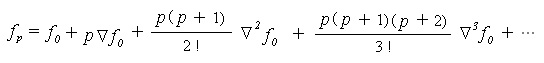 Newton's backward interpolation formula