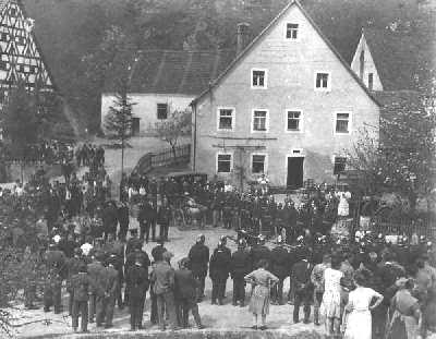 Feuerwehrschau&uuml;bung ca. 1920