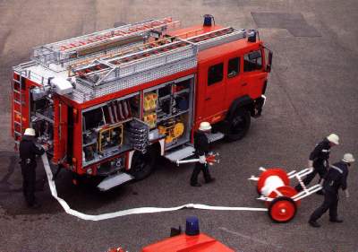 L&ouml;schgruppenfahrzeug 16/12 im Einsatz