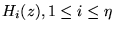 ${H_i(z),{1\leq i
\leq\eta}}$