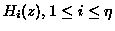 ${H_i(z),{1\leq i\leq\eta}}$