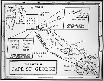 Map of the Battle of Cape St. George