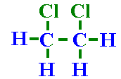 Dicloroetano en posici�n<br>
eclipsada