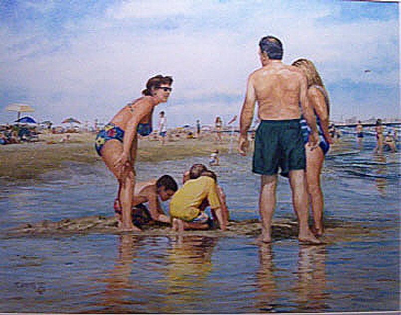 The Conversation, Water Color on Paper