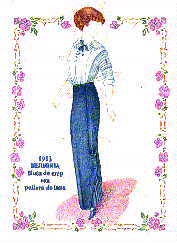 Herminia, pollera y blusa
