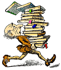 man with books