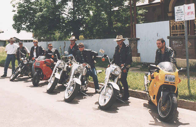 Russell and the band on their trip up the coast of Australia. 