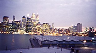 Here's the skyline just as it's getting dark - aren't the lights pretty?