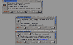 Figure 6:Delete/Empty Trash Requesters