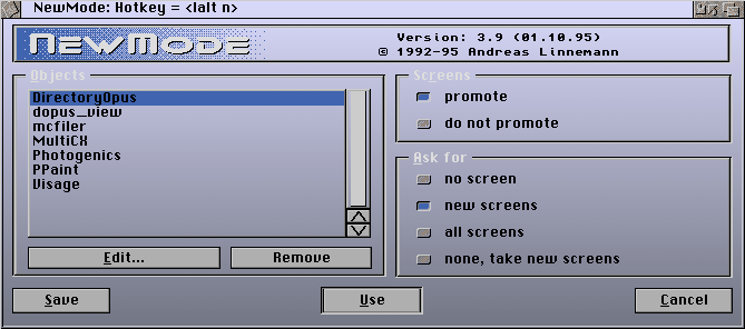 Figure 5:NewMode Preferences