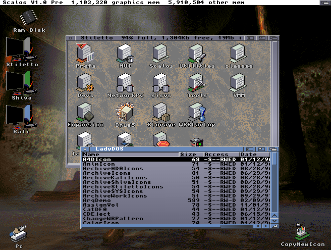 Figure 1:Scalos- A new Workbench Replacement
