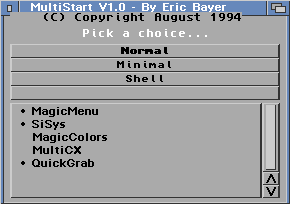 Figure 1:The MultiStart Menu
