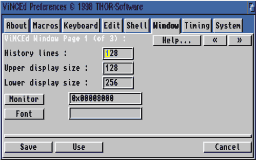 Figure 4: VincEd Prefs Window Section
