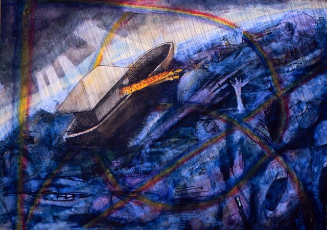 198? ink and watercolour on paper