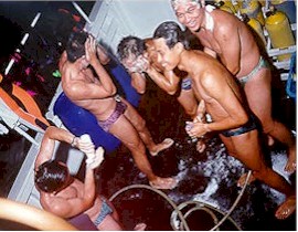 Taking a Group Shower on Jonassis