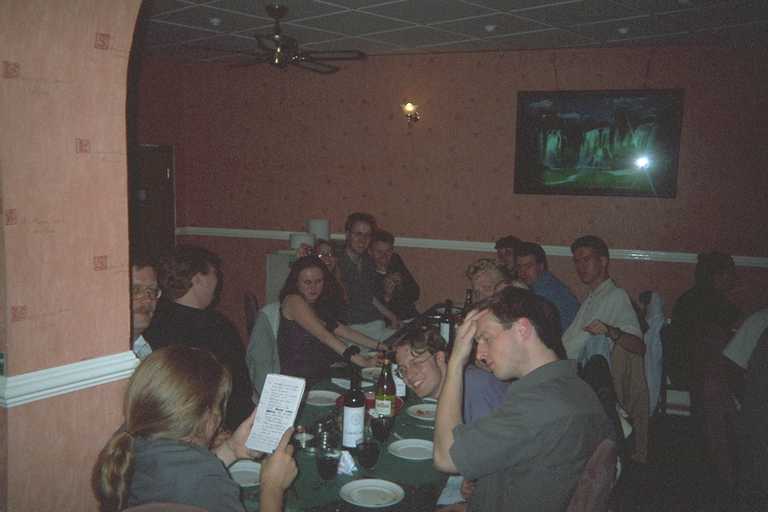 Everyone at the curry house