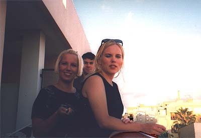Julia, Laura and Pierre all dressed up