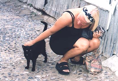 Julia and Nerina the cat