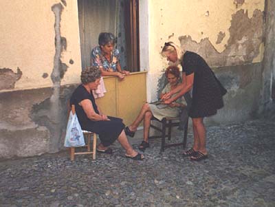 Women socializing