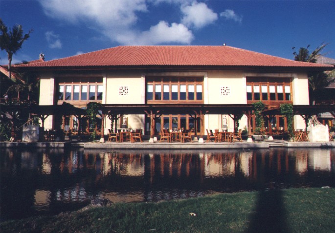 Exterior view of Main Restaurant block of Le Meridien Hotel, Bali