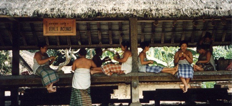 Women at the Bali Aga village of Tenganan, East Bali