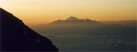 Gunung Rinjani, Lombok seen from top of Agung Gunung Rinjani, Lombok seen from top of Agung